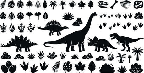 Iconic Dinosaur Silhouette Mega Set Prehistoric Life Collection © MirzaAsmaul