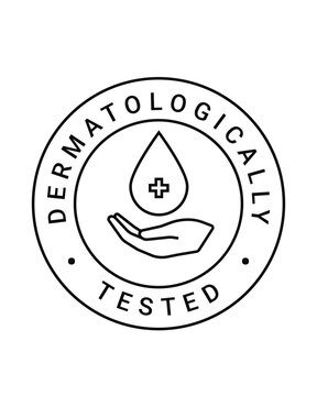 Dermatologically tested symbol icon SVG