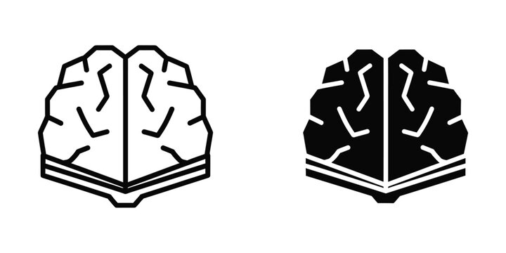 Contrast between a light and dark depiction of human brain hemispheres