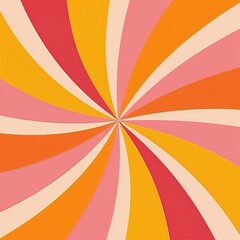 Obraz premium A vibrant and colorful abstract design with a retro feel and striped pattern