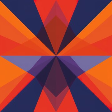 A vibrant abstract geometric pattern with colorful shapes and lines