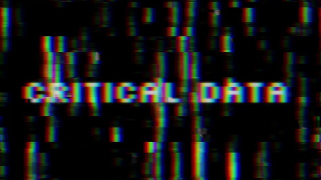 Glitchy Critical Data Error Message.