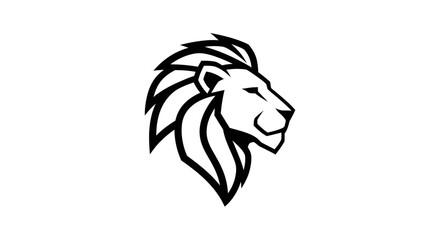 Fototapeta premium Lion head, black, vector icon, animal symbol, logo design