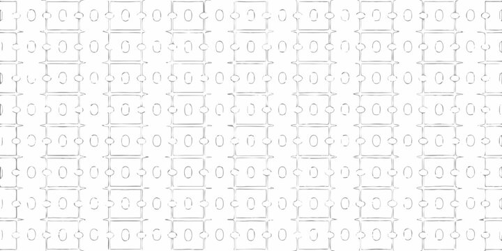 Seamless pattern of hand drawn zeros and ones resembling binary code