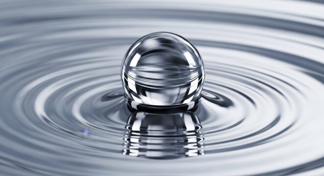 Single Mercury Drop on Rippling Liquid Surface