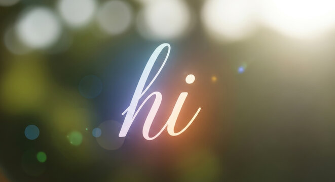 A bright and colorful background with a greeting message