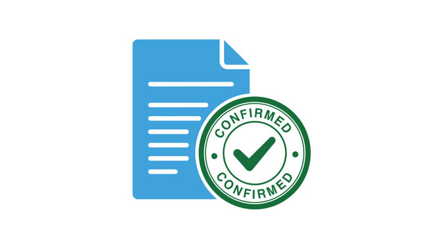 Document with Confirmed Stamp and Checkmark.