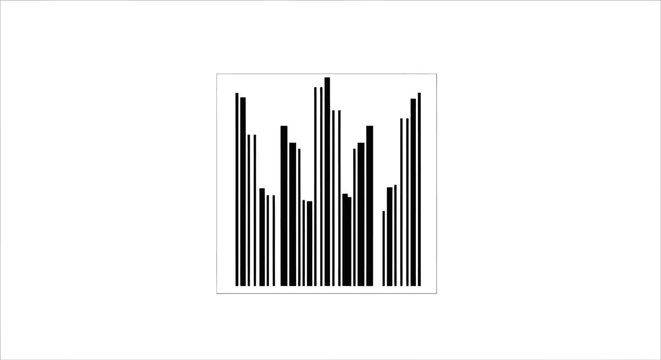 Black Bars Varying Heights in Square.