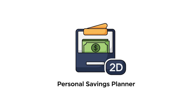Personal savings planner with money.