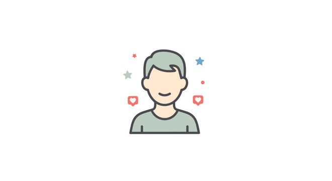 Smiling Man with Short Hair.