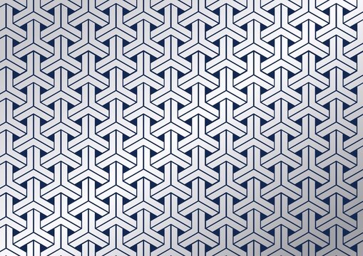 Traditional Japanese Hexagonal Motif - Seamless Geometric Tortoise Shell Background