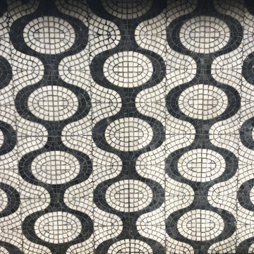 Black and white mosaic pattern