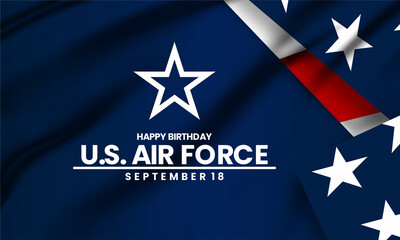 Happy Birthday U.S. Air Force Patriotic Celebration Design © edi