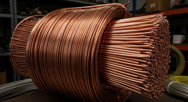 Coiled Copper Wire Bundle