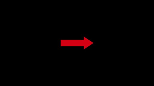arrow pointing ICON animation .Arrow animation, bright arrow animation. Arrow pointer, arrow click, simple arrow icon animation