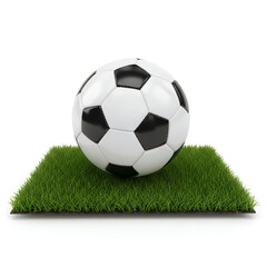 Fototapeta premium A soccer ball on a grassy field