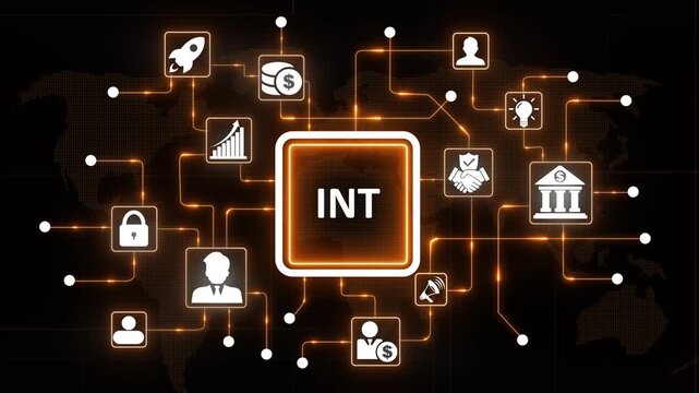 International Business Global Network Connections I N T Concept technology
