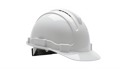 Fototapeta premium White construction safety hard hat isolated on transparent background