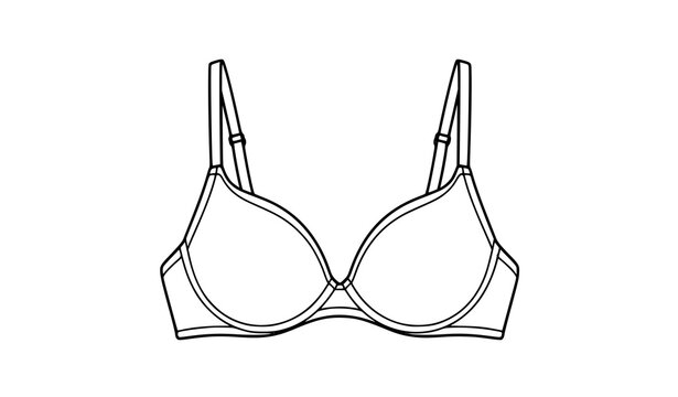 Lingerie bra underwear line icon fashion vector illustration
