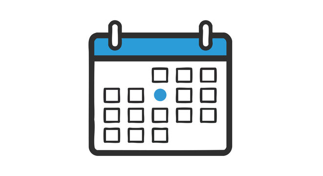 Colorful Modern Desk Calendar Displaying Date with Abstract Cloud Icon
