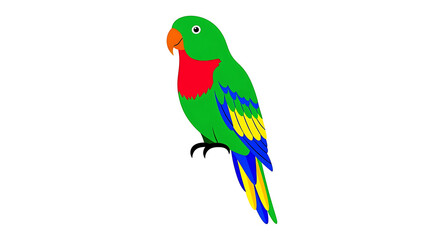 Obraz premium A colorful parrot with green body and vibrant feathers