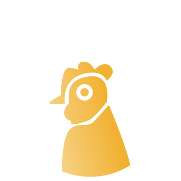 vector shio chinese zodiac illustration icon of a rooster
