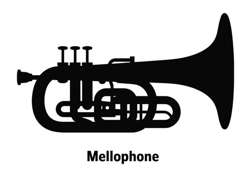Mellophones Vector Silhouette Set &ndash; Musical Instrument Outline Collection