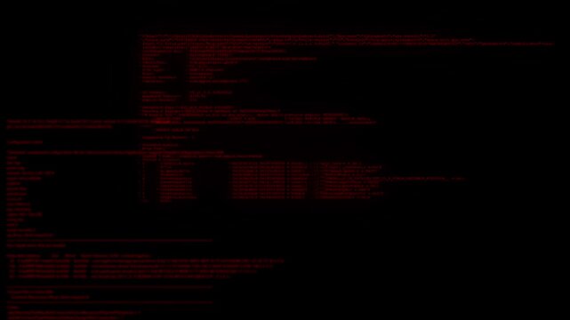 Warning Source code scrolling 4K Animation. hacker display glitch Pixel grid screen Program code hacking process. . projects, coding, developing, education, hacking, web programming data. 3D 4K