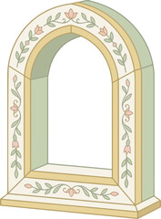 Decorative Archway with Floral Pattern © Anika
