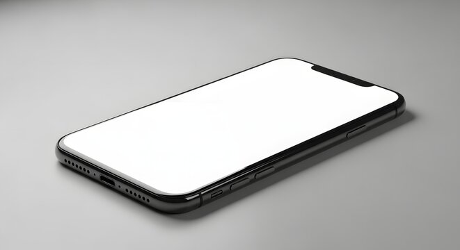 Clean smartphone mockup realistic mobile device presentation for app ui design showcase