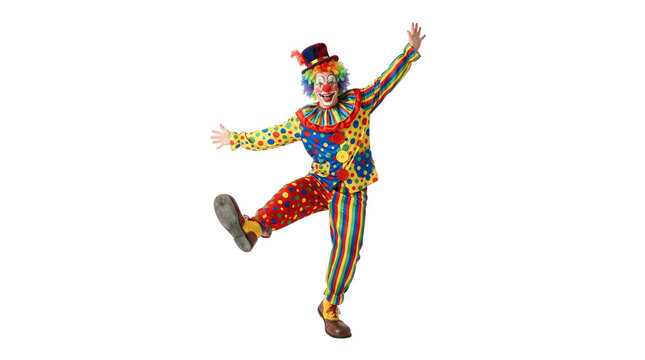 funny circus clown dancing