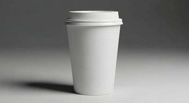 Clean white coffee cup mockup realistic product presentation for branding design projects