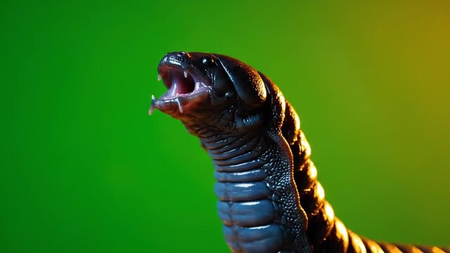 Close-Up of a Snake in Different Moments