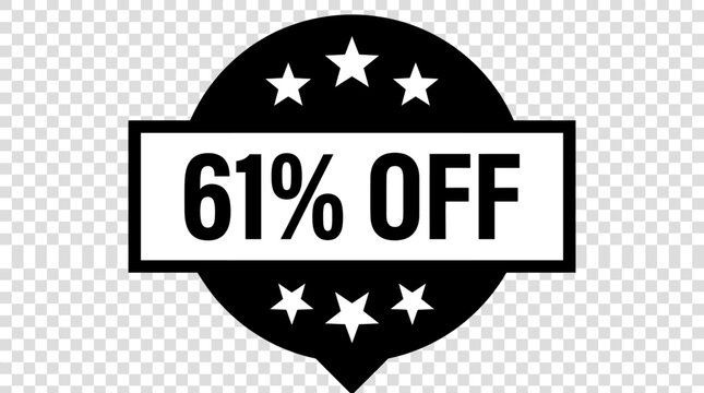 Discount label with percentage off sale.