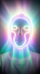 Obraz premium Glowing Aura of a Persons Face.