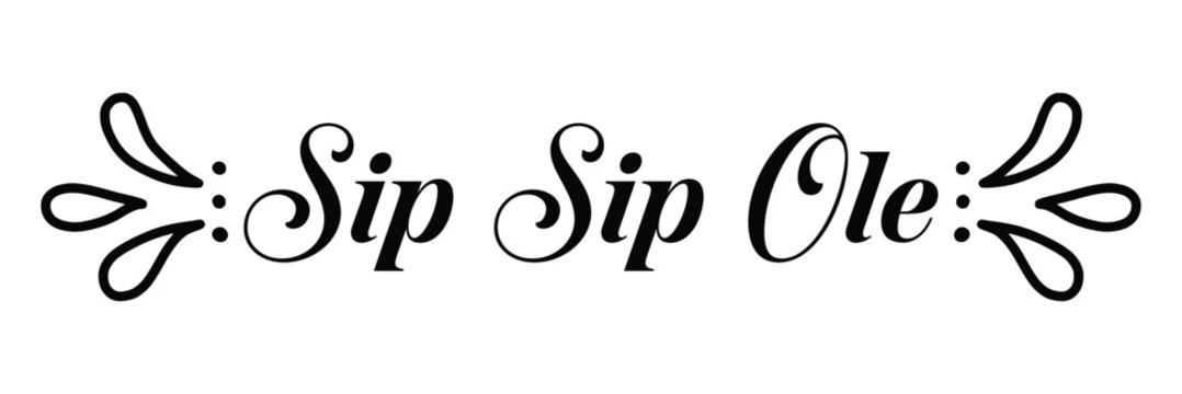 Cinco de Mayo Fiesta Vibes Typography Script  Taco Bout Sip Sip Ole Taco Bout Cinco Minimal .Clean script typography for Cinco de Mayo with minimal decorative elements, ideal for modern prints, 