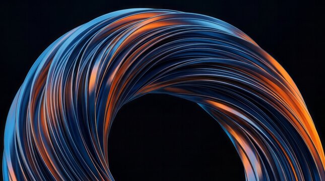 Abstract Colorful Wave Form Wave Colorful Blue Orange Form Design Art. Concept featuring wave, colorful, blue, orange, form for professional commercial design.