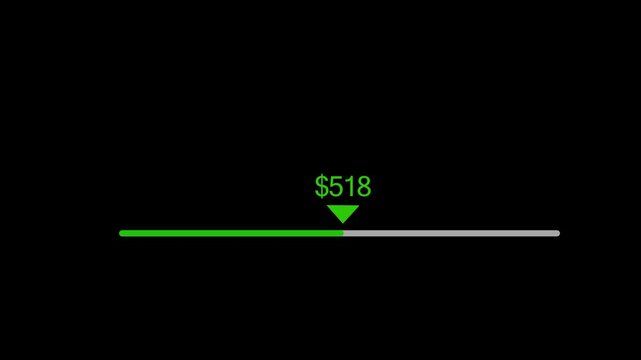 Financial Decline Animation with Downward Arrow and $1000 Indicator. Loss, Decrease, and Market Drop Concept Video
