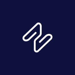 Obraz premium Modern abstract white line art logo design.
