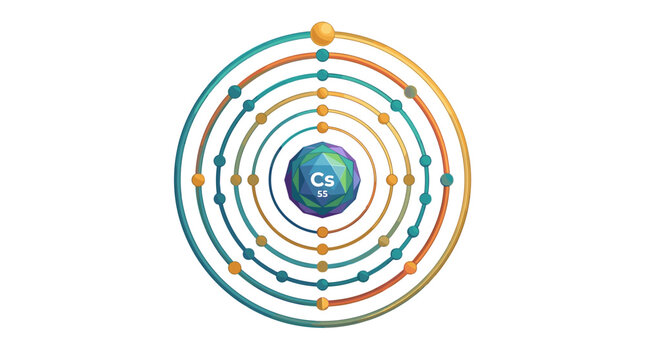 Vector Pinocut An illustrative depiction of the cesium atom.