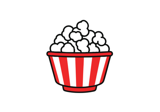 Delicious Bowl of Fresh Popcorn for Movie Night or Snack Time