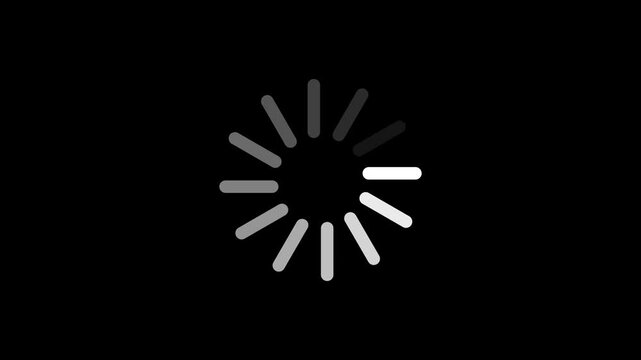 Animated of circle loading icon .Wheel loading concept icon