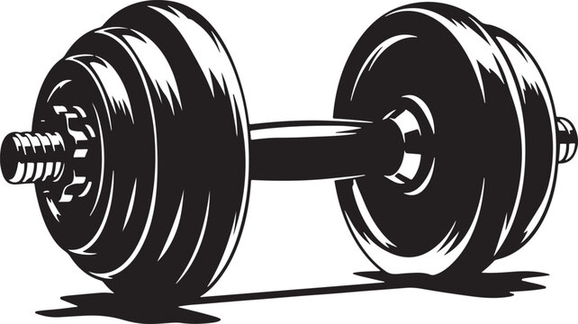 Black Adjustable Dumbbell Weight on White Background