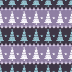 Obraz premium Reindeer and Ornaments Seamless Pattern Cozy Winter Fabric Design