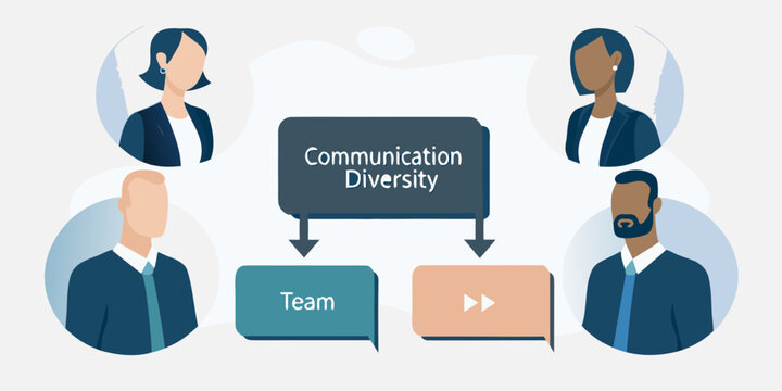 Diverse team collaborating focusing on communication and effective teamwork