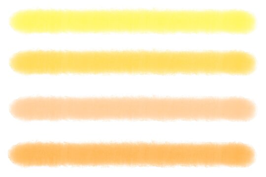 set of yellow water color lines