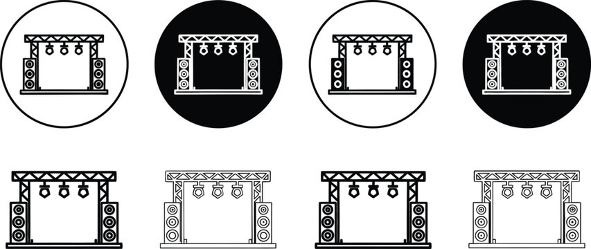 Set of ornate archway vector illustrations in flat design
