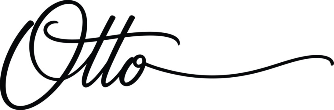 A stylized black signature of the name Otto on a white background