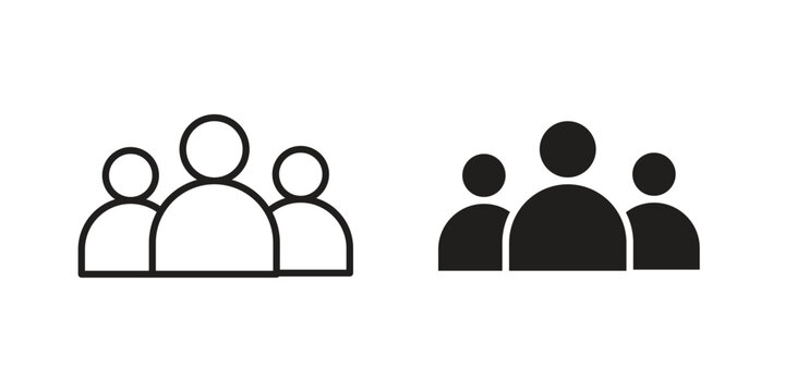 Group icon collection vector illustrations, Vector pictogram