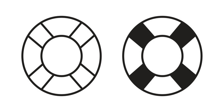 Life buoy icon collection vector illustrations, Vector pictogram